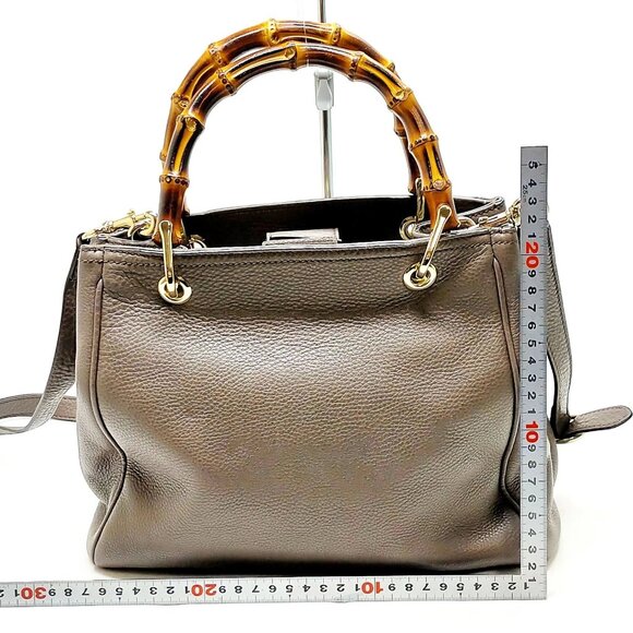 Gucci Hand Bag Bamboo Brown Leather mon-472-091025 - Picture 2 of 16